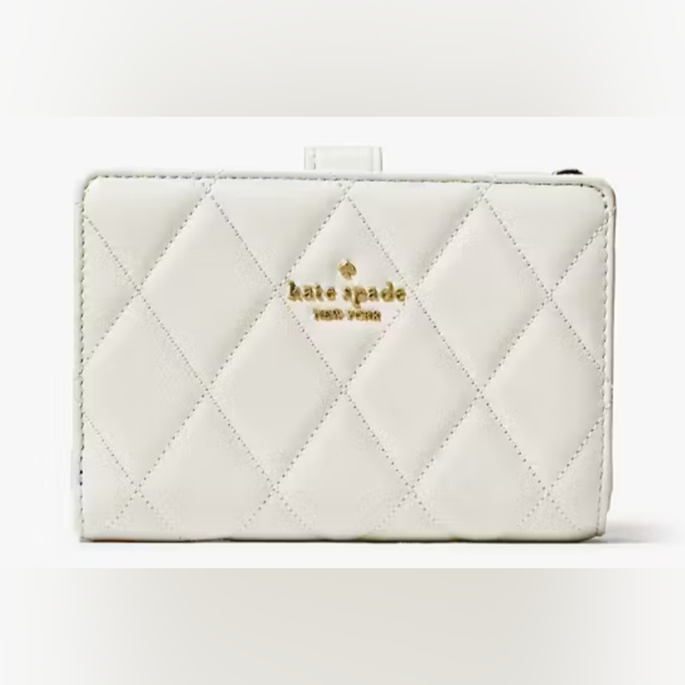 Kate Spade Off-White Quilted Wallet ♤NEW♤
